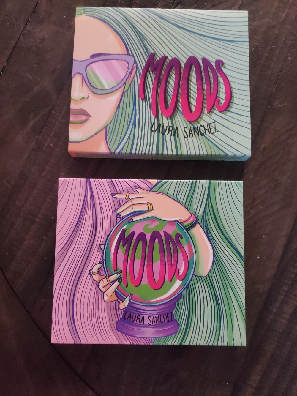 Laura Sanchez MOODS Eyeshadow Palette - Green & Pink Shades